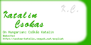 katalin csokas business card